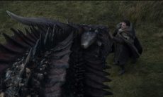 Jon Snow monta um dos dragões de Daenerys em "Game of Thrones"