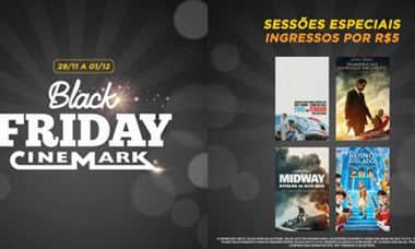 Cinemark lança promoção de Black Friday com ingresso a R$5,00