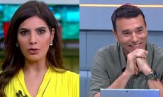 Os jornalistas Andreia Sadi e André Rizek estão "grávidos" de gêmeos