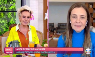 Adriana Esteves defende vilã de Amor de Mãe em conversa com Ana Maria Braga. Foto: Reprodução Twitter
