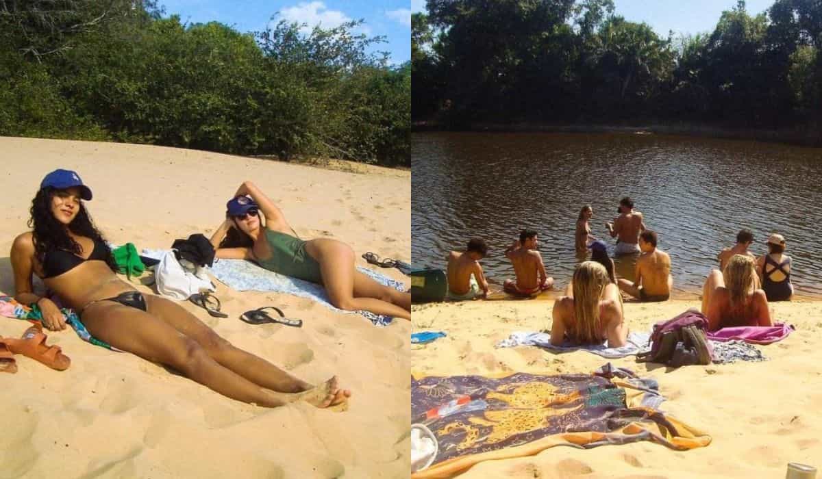 Elenco de ‘Pantanal’ posa nos bastidores curtindo ‘prainha’ em dia de folga (Foto: Reprodução/Instagram)