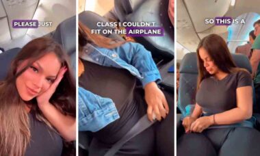 Famous for her butt, influencer campaigns for larger airplane seats (Instagram / @graciebon)