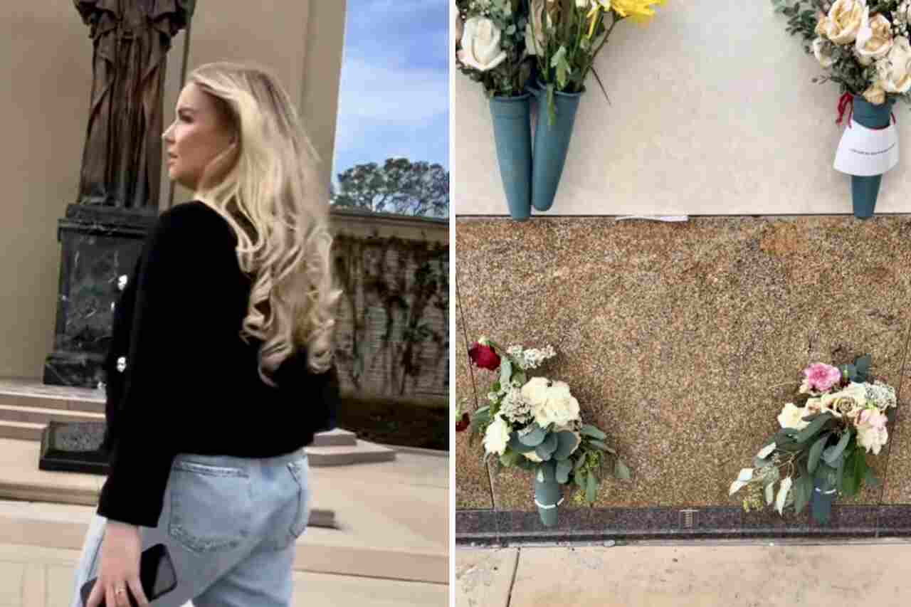With a touching note at Matthew Perry's grave, a fan of the series "Friends" moved internet users. Photo: Reproduction TikTok