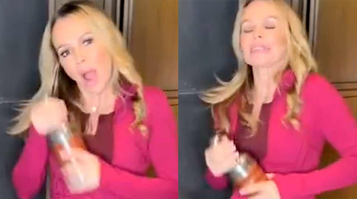 Video: Amanda Holden Ignites the Internet with Unique and Stylish Workout Session. Photos and video: Reproduction Instagram @noholdenback