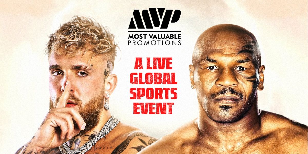 Mike Tyson faces off against YouTuber Jake Paul in a boxing match broadcasted on Netflix