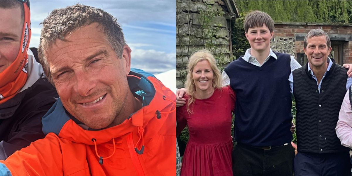 Fans of Bear Grylls joke about the survival expert's height compared to his son's