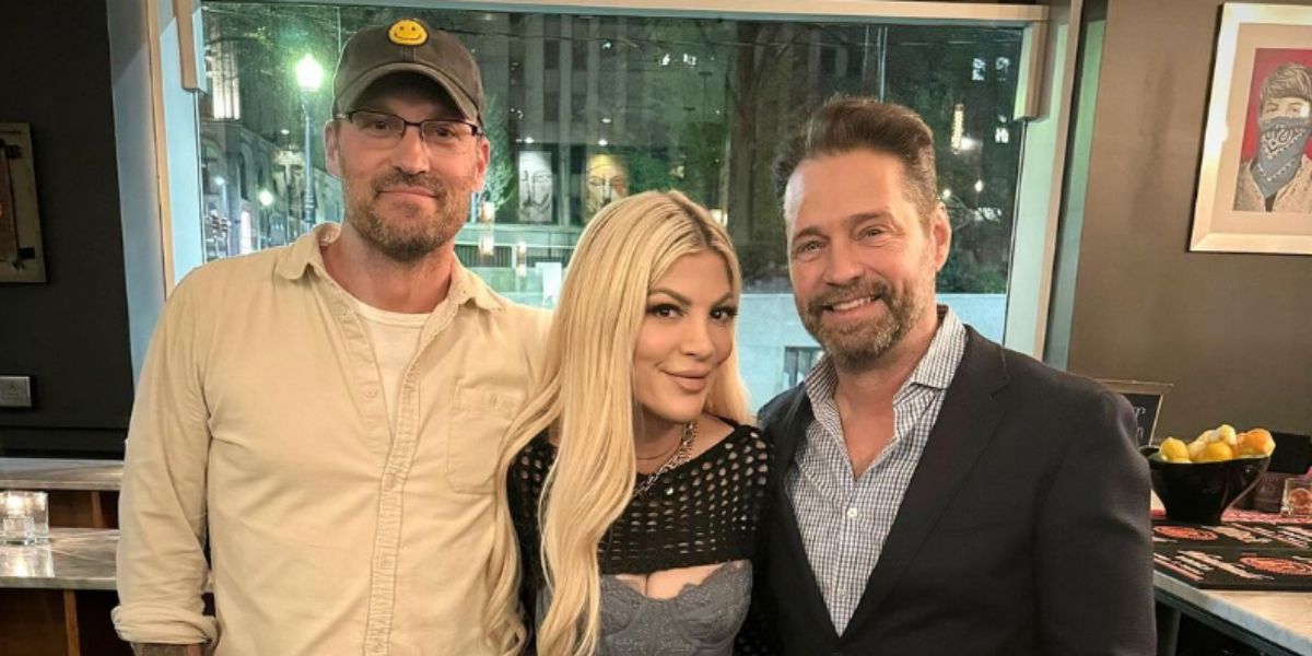 Tori Spelling reveals that no one has broken her heart since her “first love” Brian Austin Green