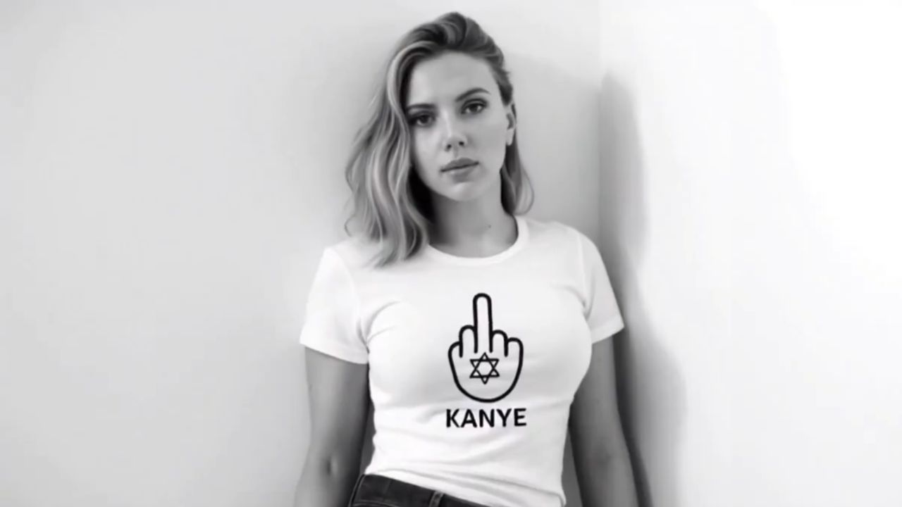 Scarlett Johansson condena uso IA em vídeo com celebridades para criticar Kanye West