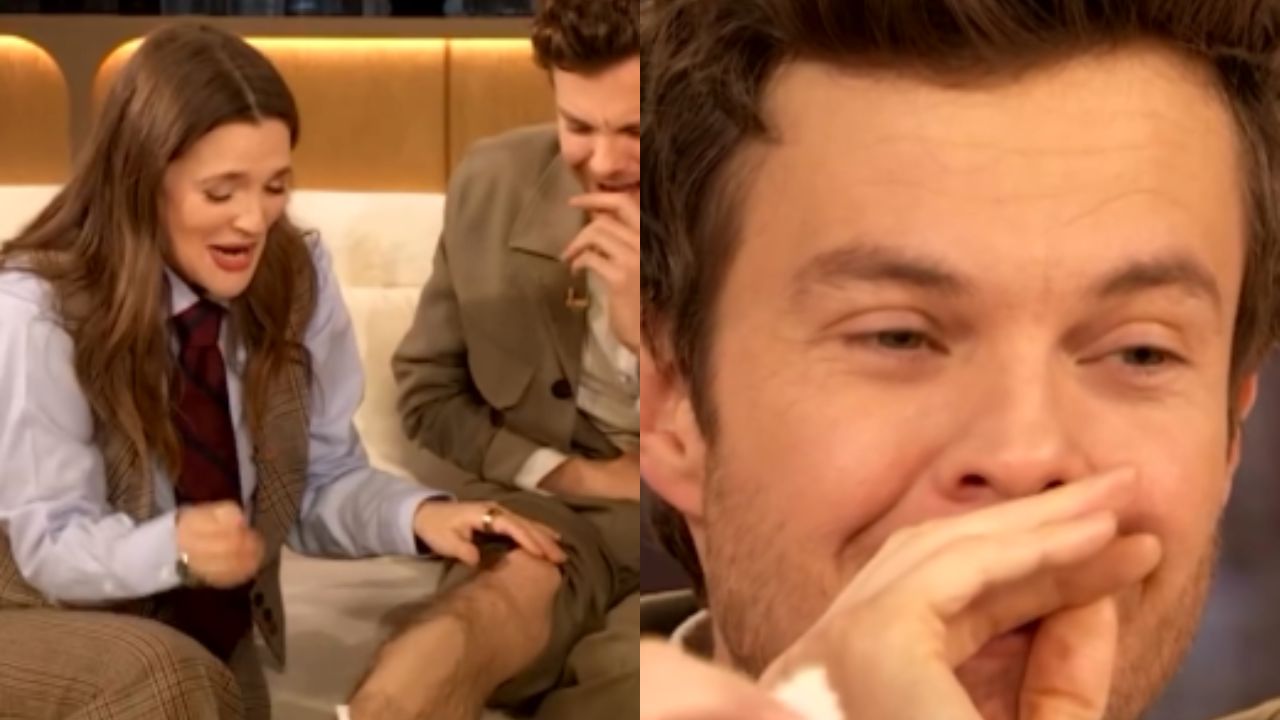 Jack Quaid grita de dor durante depilação no "The Drew Barrymore Show"