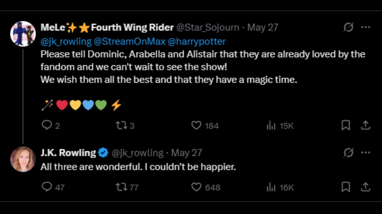 JK Rowling parle pour la première fois du nouveau trio de la nouvelle série « Harry Potter » de HBO