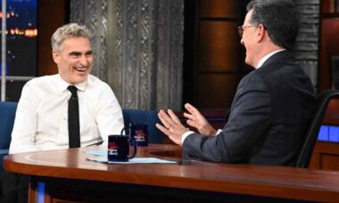 Joaquin Phoenix e Stephen Colbert - Reprodução
