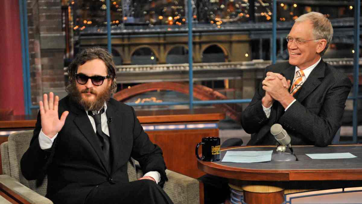 Joaquin Phoenix e David Letterman - Reprodução