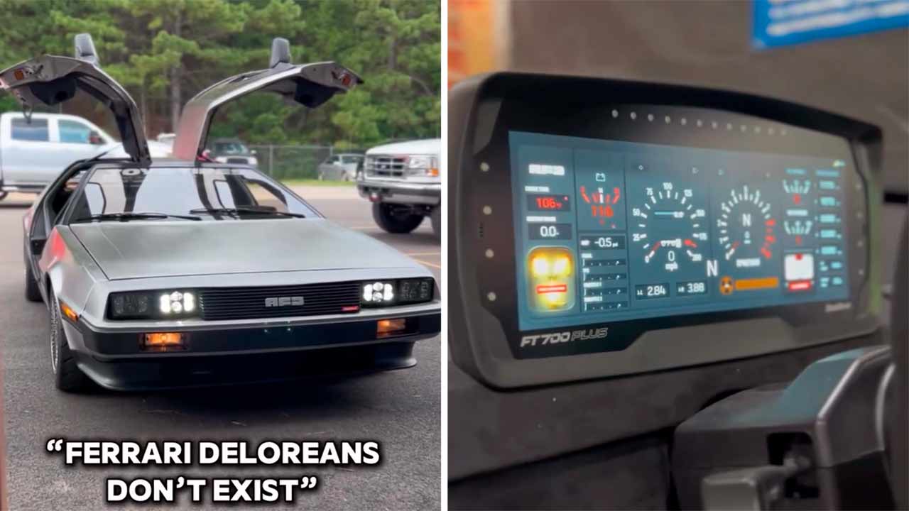 DeLorean com motor Ferrari feito por brasileiro chega a valer US$ 540 mil. Instagram @andersondick