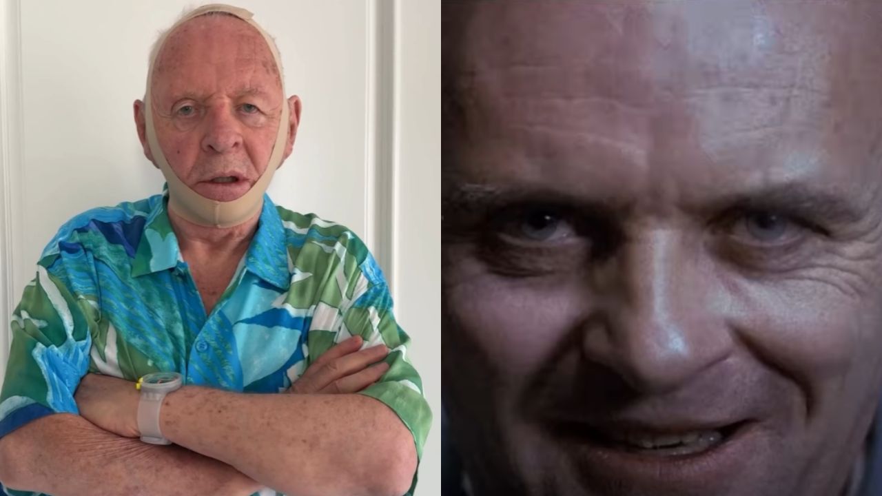 Anthony Hopkins devient viral après avoir incarné Hannibal Lecter en essayant le bandeau facial SKIMS