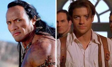 Brendan Fraser e Dwayne Johnson - Foto: reprodução Universal