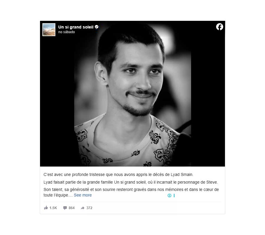 Het nieuws werd op zaterdag 18 oktober 2025 aangekondigd op de Facebook-pagina van de serie Un si grand soleil