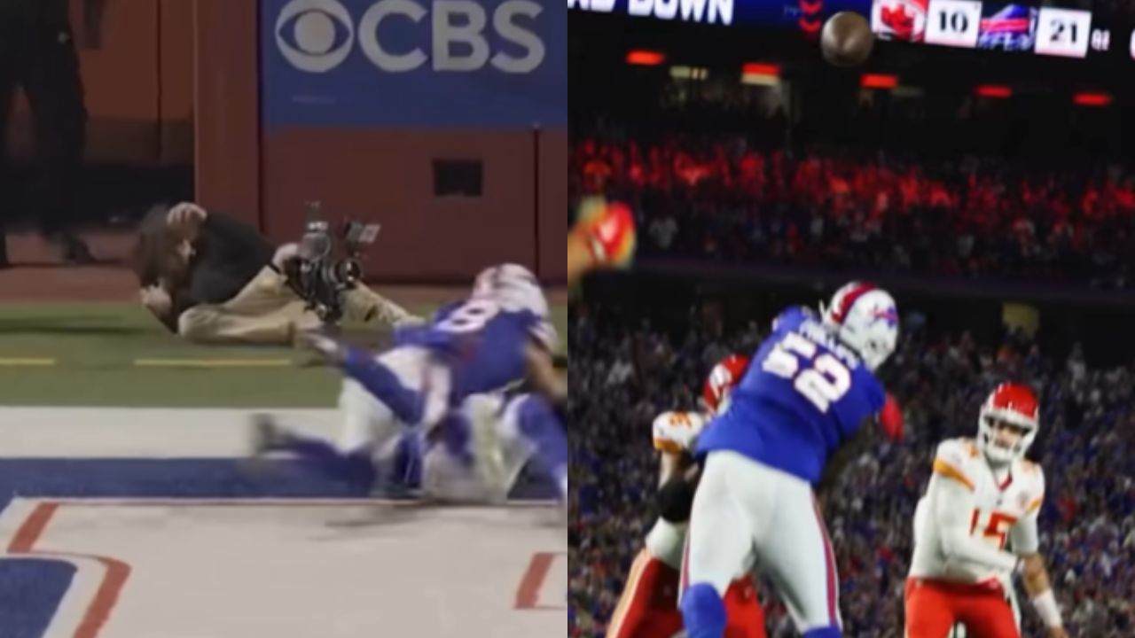 Patrick Mahomes acerta cinegrafista depois de errar passe para Travis Kelce e vídeo viraliza