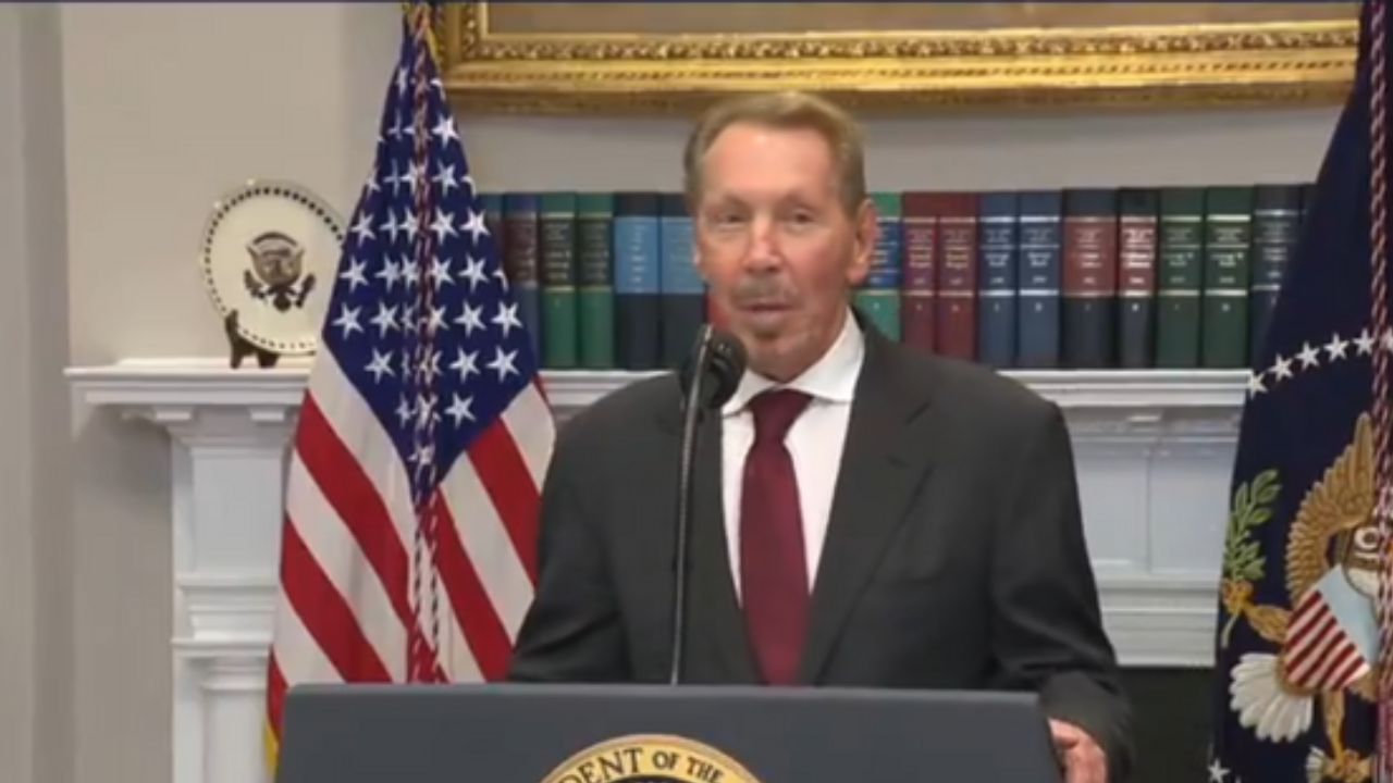 Larry Ellison, acionista majoritário da Paramount, fala sobre demitir repórteres da CNN que Trump não gosta
