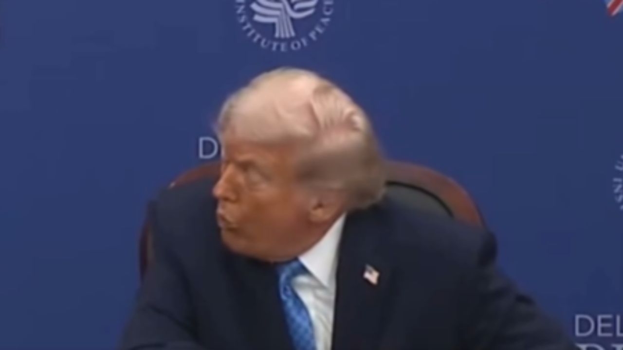 Mais uma vez, aparência e sonolência de Donald Trump em transmissão ao vivo preocupam as redes sociais 