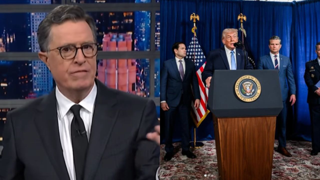 Stephen Colbert zomba de Donald Trump enquanto explica a situação na Venezuela