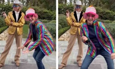 Ellen DeGeneres comemora 68 anos dançando ao ar livre com Portia de Rossi. Instagram @ellendegeneres