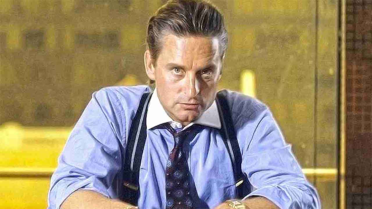 Michael Douglas ve filmu Wall Street - reprodukce Sunset Boulevard