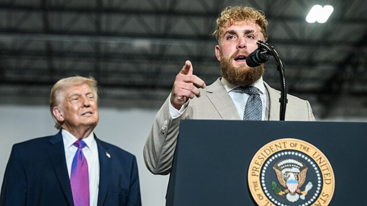 Jake Paul tem suas roupas criticadas depois de comparecer ao comício de Donald Trump