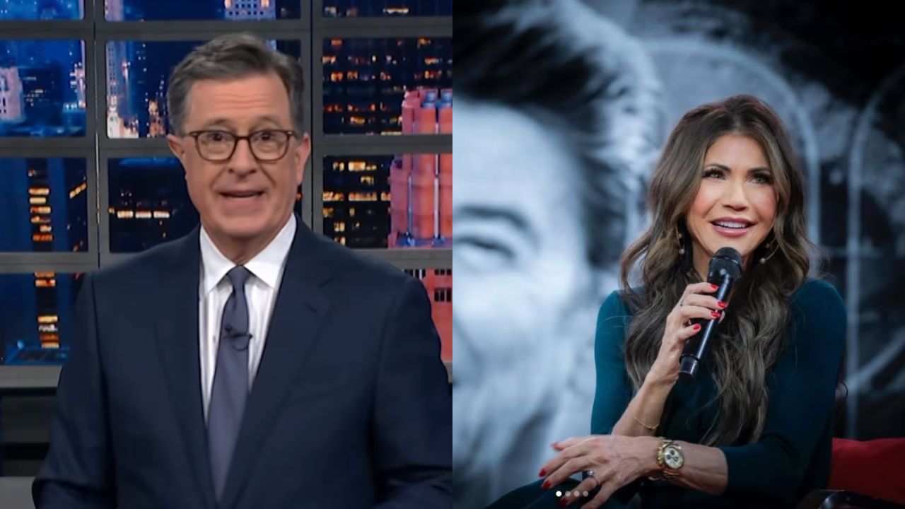 Stephen Colbert celebra demissão de Kristi Noem do Departamento de Segurança Interna
