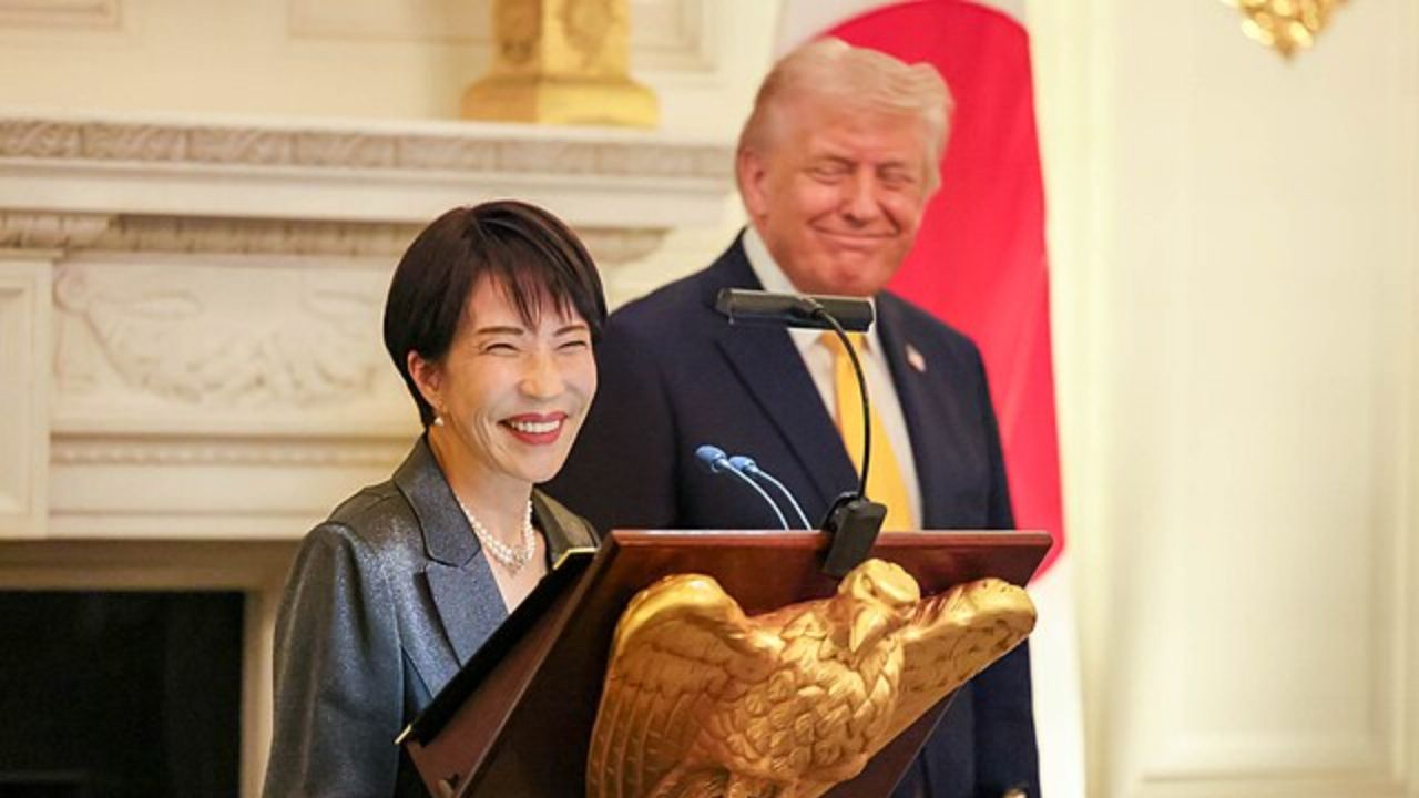 Primeira-ministra do Japão parabeniza Barron Trump por seu 20º aniversário em jantar na Casa Branca