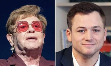 Elton John se encontra com Taron Egerton para “surpresa de aniversário”