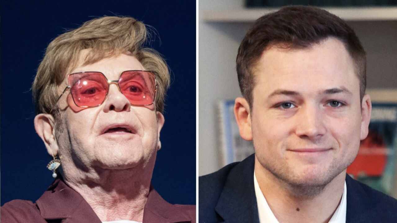 Elton John se encontra com Taron Egerton para “surpresa de aniversário”