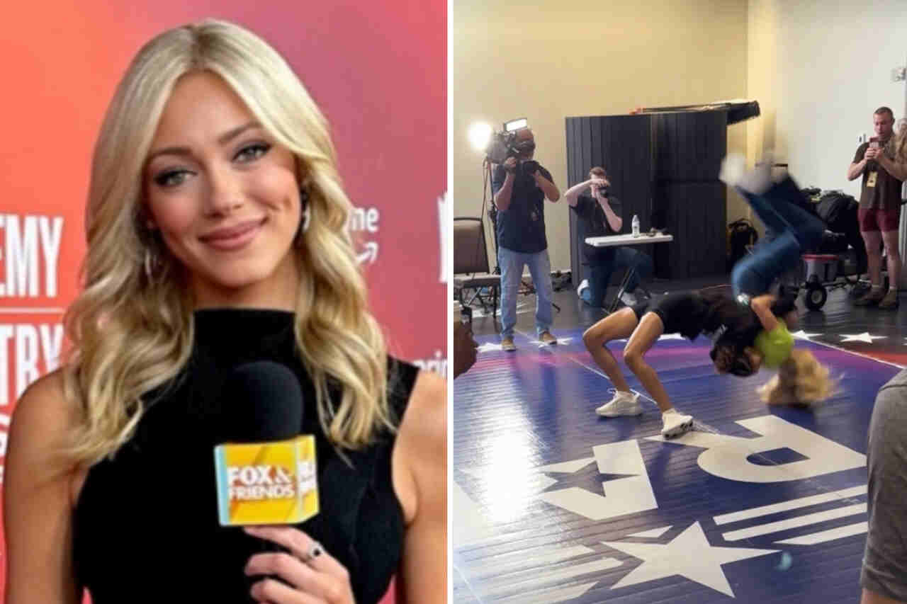 Video: Reporter reacts to the moment she was thrown to the ground during a segment about wrestling