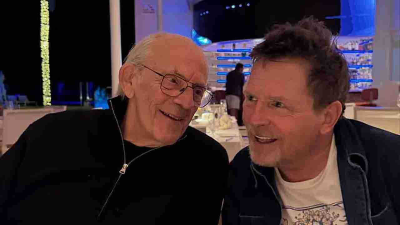 Michael J. Fox shares meeting with Christopher Lloyd. Image - Instagram @realmikeljox