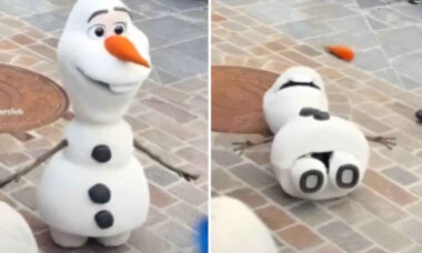 Vídeo: Robô do Olaf sofre mau funcionamento cômico durante estreia na Disneyland de Paris