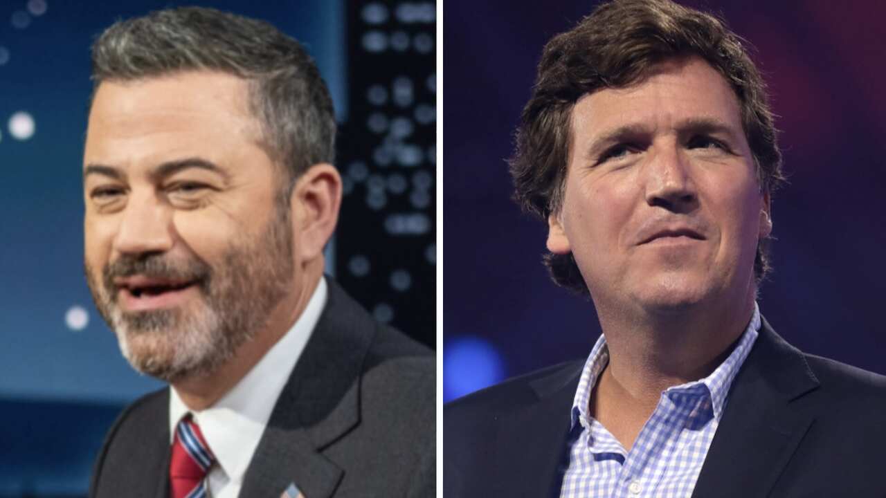 Jimmy Kimmel maakt grappen over Tucker Carlson na zijn excuses voor het steunen van Trump