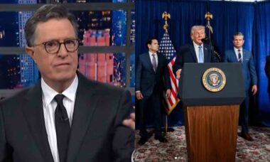 Fotos: Reprodução Instagram @potus e @colbertlateshow