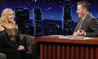 Goldie Hawn no Jimmy Kimmel Live! - reprodução YouTube