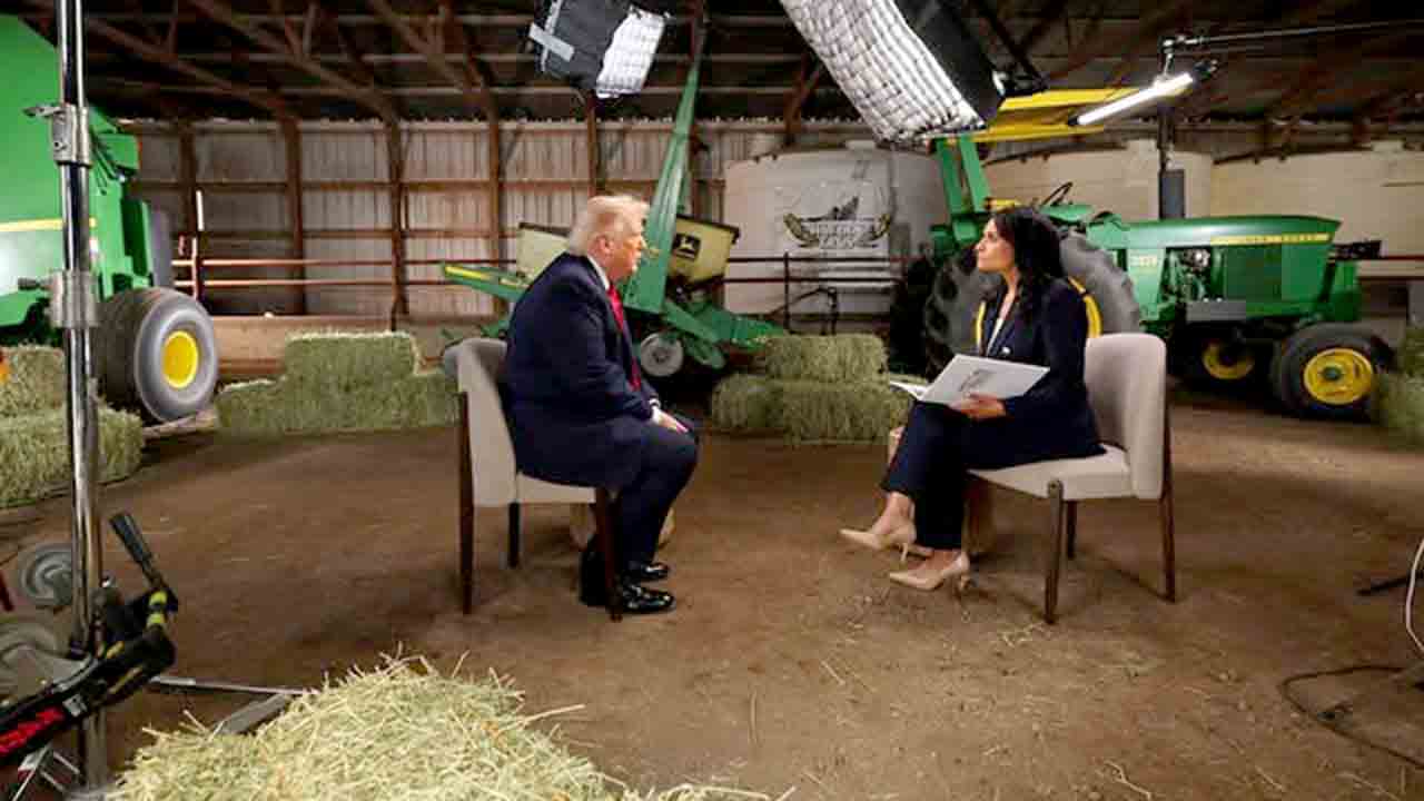 Trump afbryder interview efter at være blevet presset på beviser for valgsvindel. Instagram @kristen.welker