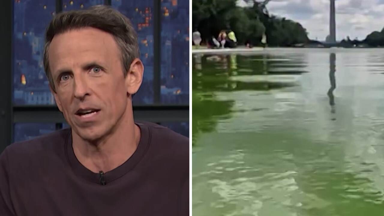 Seth Meyers zomba de Trump e ressalta que o Reflecting Pool não é uma piscina