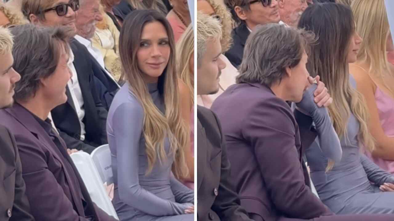 Tom Cruise surpreende ao cumprimentar Victoria Beckham com beijo na mão