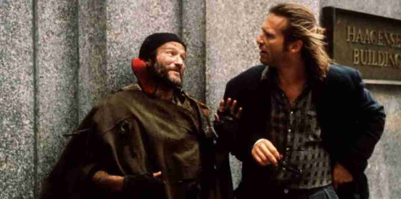 Jeff Bridges e Robin Williams em The Fisher King - reprodução divulgação